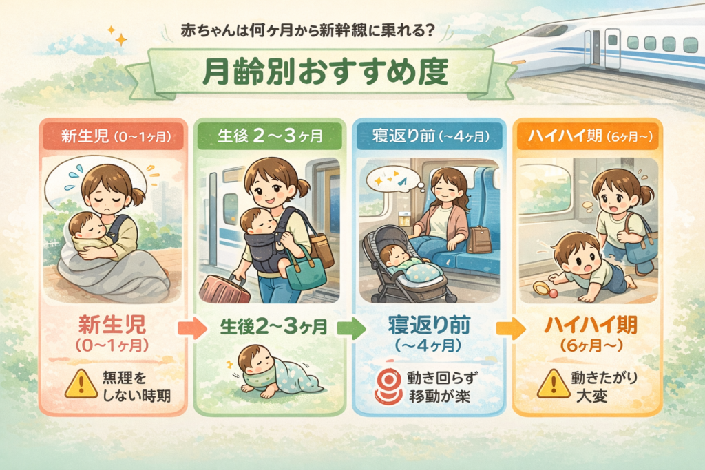 赤ちゃん 新幹線 何ヶ月
